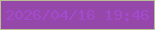 文字の大きさ：2、枠の色：b8bf91、背景の色：9547aa、文字の色：a34bcc 無料ブログパーツのブログ時計