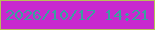 文字の大きさ：3、枠の色：b8c157、背景の色：c829ce、文字の色：3aa0a0 無料ブログパーツのブログ時計