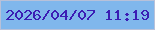 文字の大きさ：4、枠の色：b8c1d9、背景の色：80b7ec、文字の色：3b1db4 無料ブログパーツのブログ時計