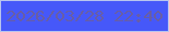 文字の大きさ：5、枠の色：b8c4ee、背景の色：4658f9、文字の色：685ea5 無料ブログパーツのブログ時計