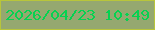 文字の大きさ：5、枠の色：b8c53b、背景の色：95a870、文字の色：05d251 無料ブログパーツのブログ時計