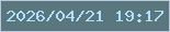 文字の大きさ：4、枠の色：b8c5df、背景の色：5b777e、文字の色：afe1ff 無料ブログパーツのブログ時計