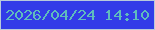 文字の大きさ：1、枠の色：b8cadb、背景の色：323ce8、文字の色：5fbcbd 無料ブログパーツのブログ時計