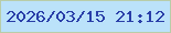 文字の大きさ：4、枠の色：b8cca9、背景の色：bbe2fa、文字の色：293ea8 無料ブログパーツのブログ時計