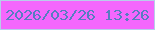 文字の大きさ：2、枠の色：b8cdea、背景の色：f467fd、文字の色：577dc1 無料ブログパーツのブログ時計
