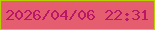 文字の大きさ：4、枠の色：b8cf03、背景の色：e55e6f、文字の色：ba1767 無料ブログパーツのブログ時計