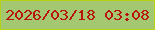 文字の大きさ：4、枠の色：b8d217、背景の色：a4c771、文字の色：b9150f 無料ブログパーツのブログ時計