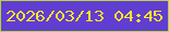 文字の大きさ：3、枠の色：b8d241、背景の色：603ed1、文字の色：fee52b 無料ブログパーツのブログ時計
