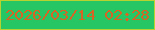 文字の大きさ：2、枠の色：b8d330、背景の色：26c664、文字の色：d76424 無料ブログパーツのブログ時計