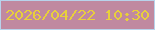 文字の大きさ：5、枠の色：b8d3eb、背景の色：c089a0、文字の色：e8cf3b 無料ブログパーツのブログ時計