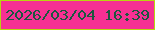 文字の大きさ：3、枠の色：b8d510、背景の色：f63093、文字の色：1b5740 無料ブログパーツのブログ時計