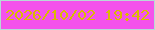 文字の大きさ：1、枠の色：b8d9d6、背景の色：f452eb、文字の色：dabb00 無料ブログパーツのブログ時計