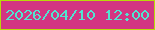 文字の大きさ：3、枠の色：b8da09、背景の色：d33582、文字の色：51e5d0 無料ブログパーツのブログ時計