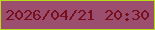 文字の大きさ：4、枠の色：b8db17、背景の色：9c4e6e、文字の色：780f1d 無料ブログパーツのブログ時計