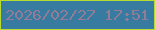 文字の大きさ：5、枠の色：b8db31、背景の色：377ca0、文字の色：927c96 無料ブログパーツのブログ時計