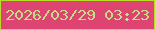 文字の大きさ：3、枠の色：b8dd27、背景の色：de4472、文字の色：c5dd84 無料ブログパーツのブログ時計