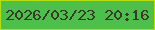 文字の大きさ：3、枠の色：b8df01、背景の色：4cc04b、文字の色：3c382a 無料ブログパーツのブログ時計