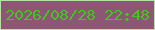 文字の大きさ：2、枠の色：b8dfa3、背景の色：8c5674、文字の色：40c61f 無料ブログパーツのブログ時計