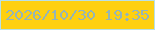文字の大きさ：2、枠の色：b8e0e7、背景の色：fed010、文字の色：95b5b7 無料ブログパーツのブログ時計