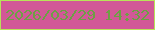 文字の大きさ：3、枠の色：b8e359、背景の色：d25897、文字の色：6da045 無料ブログパーツのブログ時計