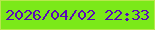 文字の大きさ：4、枠の色：b8e74e、背景の色：7be919、文字の色：5a09b8 無料ブログパーツのブログ時計