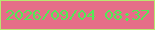 文字の大きさ：4、枠の色：b8e870、背景の色：e56e88、文字の色：53e956 無料ブログパーツのブログ時計