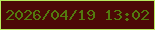 文字の大きさ：5、枠の色：b8ea5e、背景の色：4c0906、文字の色：53790e 無料ブログパーツのブログ時計