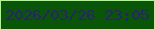 文字の大きさ：4、枠の色：b8f092、背景の色：0a5609、文字の色：2c2170 無料ブログパーツのブログ時計