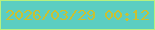 文字の大きさ：4、枠の色：b8f17f、背景の色：5ccec1、文字の色：cac131 無料ブログパーツのブログ時計