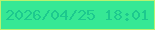 文字の大きさ：5、枠の色：b8f270、背景の色：36e895、文字の色：1dc98e 無料ブログパーツのブログ時計