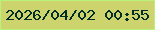 文字の大きさ：2、枠の色：b8f27b、背景の色：cdd46d、文字の色：012c28 無料ブログパーツのブログ時計