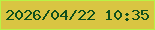 文字の大きさ：2、枠の色：b8f346、背景の色：d9c542、文字の色：104f1c 無料ブログパーツのブログ時計