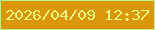 文字の大きさ：1、枠の色：b8f68e、背景の色：db970a、文字の色：ecf77e 無料ブログパーツのブログ時計
