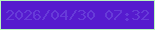 文字の大きさ：5、枠の色：b8f7bc、背景の色：561bce、文字の色：673bd8 無料ブログパーツのブログ時計