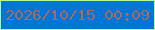 文字の大きさ：2、枠の色：b8f896、背景の色：0075d8、文字の色：a86b5d 無料ブログパーツのブログ時計
