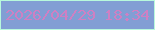 文字の大きさ：2、枠の色：b8f9dc、背景の色：829ed4、文字の色：ce80c3 無料ブログパーツのブログ時計