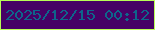 文字の大きさ：5、枠の色：b8fe56、背景の色：460265、文字の色：0e668b 無料ブログパーツのブログ時計