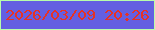 文字の大きさ：2、枠の色：b8feaa、背景の色：645fe1、文字の色：e63225 無料ブログパーツのブログ時計