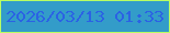 文字の大きさ：1、枠の色：b8ff63、背景の色：339cc9、文字の色：2b62e4 無料ブログパーツのブログ時計