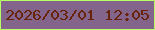 文字の大きさ：3、枠の色：b8ff66、背景の色：83658b、文字の色：69230a 無料ブログパーツのブログ時計