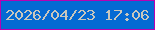 文字の大きさ：5、枠の色：b901b2、背景の色：056ad3、文字の色：c9c7bd 無料ブログパーツのブログ時計