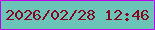 文字の大きさ：5、枠の色：b903e8、背景の色：6cc3b7、文字の色：870021 無料ブログパーツのブログ時計