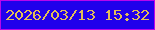 文字の大きさ：4、枠の色：b905ec、背景の色：2100eb、文字の色：e3be56 無料ブログパーツのブログ時計
