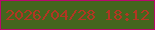 文字の大きさ：4、枠の色：b9086d、背景の色：44651e、文字の色：b23623 無料ブログパーツのブログ時計
