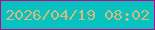 文字の大きさ：1、枠の色：b90987、背景の色：08c2c2、文字の色：d4b97c 無料ブログパーツのブログ時計