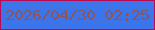 文字の大きさ：3、枠の色：b90b55、背景の色：3c75e9、文字の色：8f5459 無料ブログパーツのブログ時計
