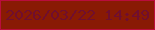 文字の大きさ：2、枠の色：b90d3c、背景の色：891a04、文字の色：700e2e 無料ブログパーツのブログ時計