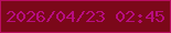 文字の大きさ：5、枠の色：b90d62、背景の色：7b0819、文字の色：b70d80 無料ブログパーツのブログ時計