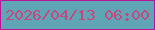 文字の大きさ：4、枠の色：b91396、背景の色：5fa5b6、文字の色：c24980 無料ブログパーツのブログ時計