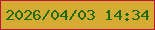 文字の大きさ：1、枠の色：b9153a、背景の色：d5ab32、文字の色：1f6a0e 無料ブログパーツのブログ時計